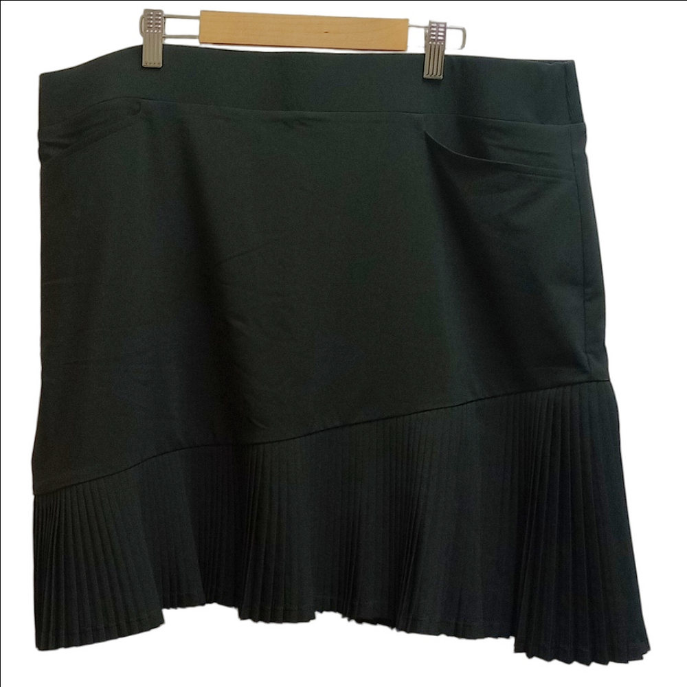 🆕 CHICO'S ZENERGY BLACK NEEMA UPF 50+ PLEATED SKORT SKIRT TENNIS GOLF - Picture 2 of 14